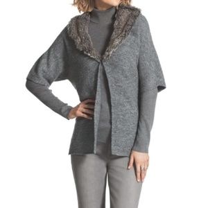 Chico's Lillian Faux-Fur Cardigan Sz. 1